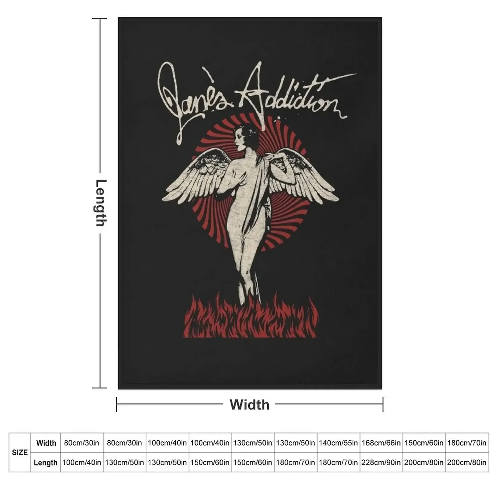 Janes Addiction Art Throw Blanket Hairys Multi-Purpose For Sofa Thin Decorative Beds Thin Decorative Throw Blankets