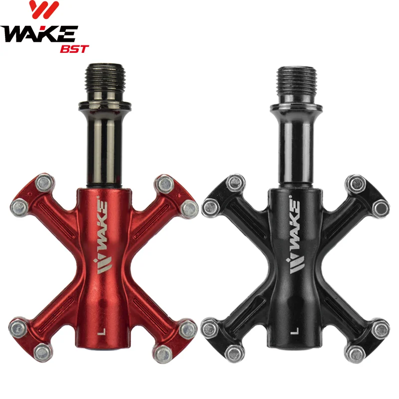 Wake Mountain Bike Pedal Accessories 3 Bearing Seal Ultralight Footboard Aluminum Pedals Anti Slip for MTB Road Bicycle