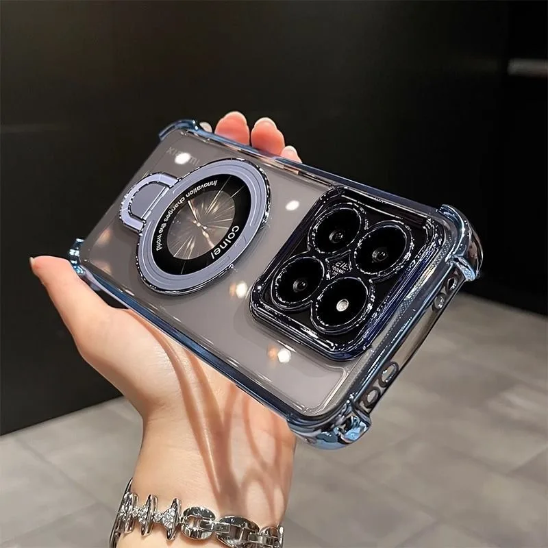 Shockproof Magnetic Bracket Phone Case for Motorola Moto Edge 60 50 Fusion Pro NEO G14 G24 G34 G54 G84 G52 G10 G20 Stand Cover