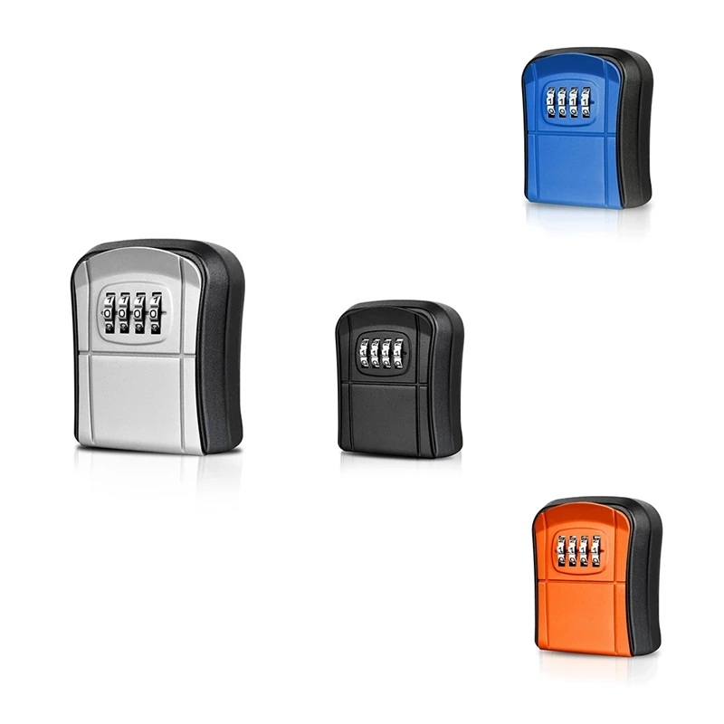 

Hot Key Box Wall Mounted Mini Key Safe Outdoor Key Box With Resettable 4-Digit Numeric Code Waterproof Key Box