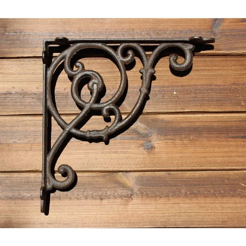 Retro Fretwork Iron Wall Panels Right Angle Support Bracket Kitchen Cast Iron Shelf Bracket