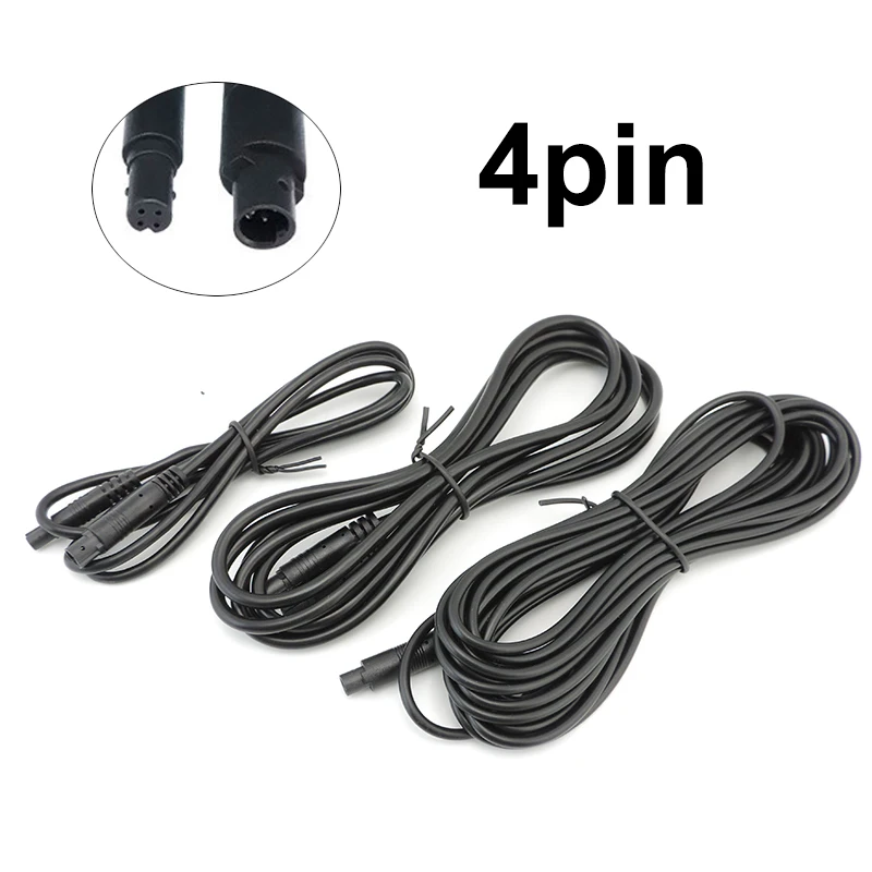 1/2/3/5/6m 4pin Connector Car DVR Rear View Camera Extension Cable Male to Female 4 Core HD Monitor Vehicle Copper Wire