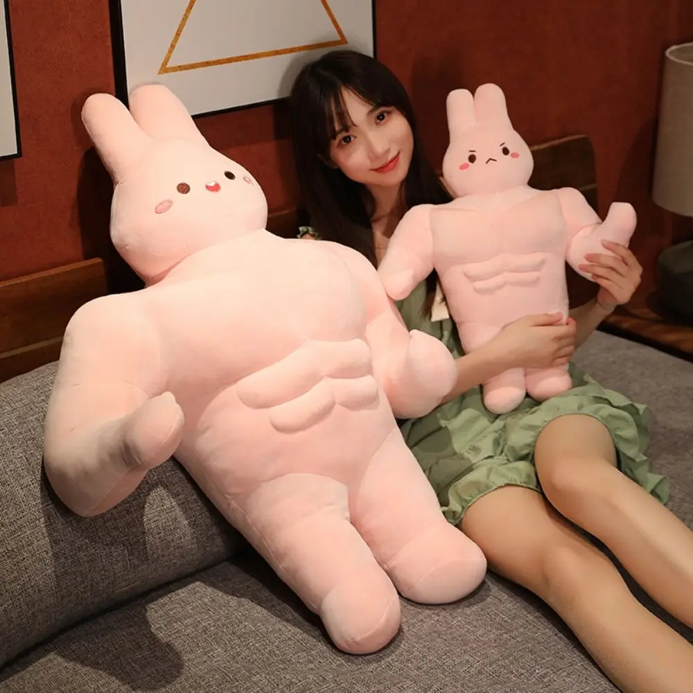 Sofa Cushion Strong Muscle Rabbit Plush Doll Creative Hug Toy Soft Embrace Cushion Soft Cartoon Dog Stuffed Toys Children Gifts