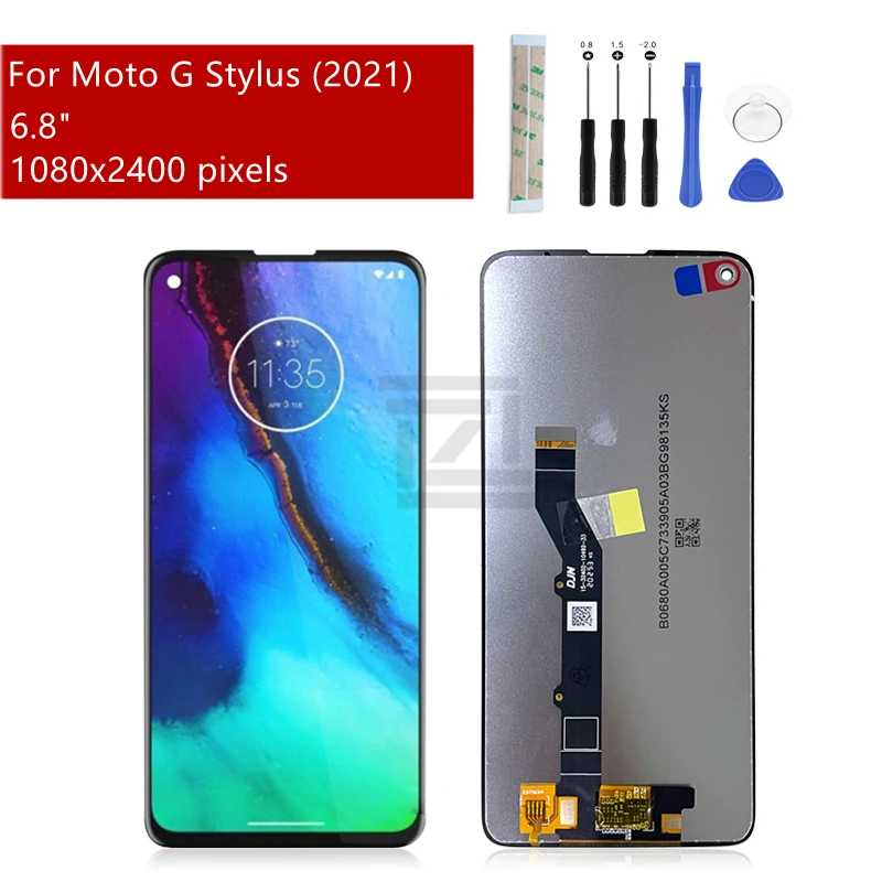 

ЖК-дисплей для Motorola Moto G Stylus 2021 с сенсорным экраном и дигитайзером в сборе, дисплей с рамкой, запасные части для ремонта