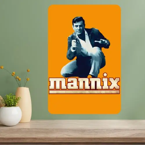 Affiche métallique de la série télévisée classique Mannix