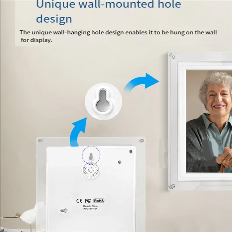 

Стильная акриловая цифровая фоторамка 10,1-дюймовый 10,1-дюймовый дисплей IPS-экран 32G Память Porta Retrato Цифровая вилка стандарта США