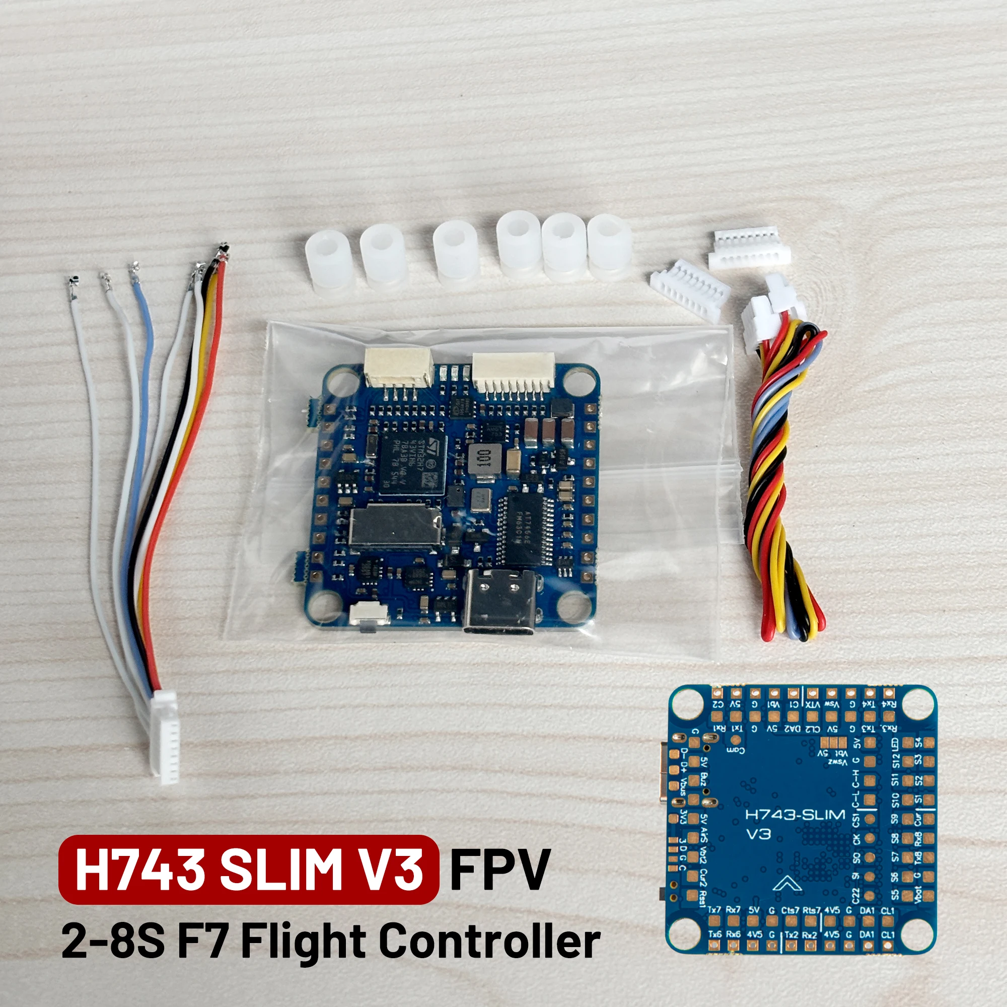 

FPV Drone Multicopter Model Flight Controller H743 SLIM V3 F7 Built-in No Current Sensor Baro Blackbox OSD 30.5x30.5mm FC