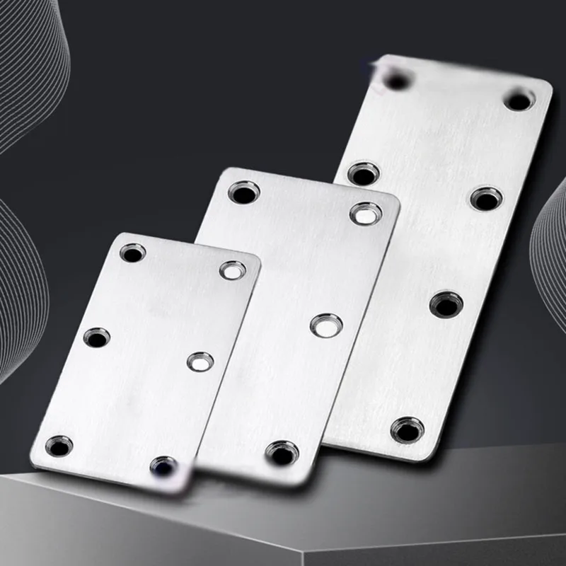 1PCS Thicke Stainless Corner Code Straight Piece Fixing Parts Reinforced Angle Iron Brackets Furniture Multifunctional Connecto