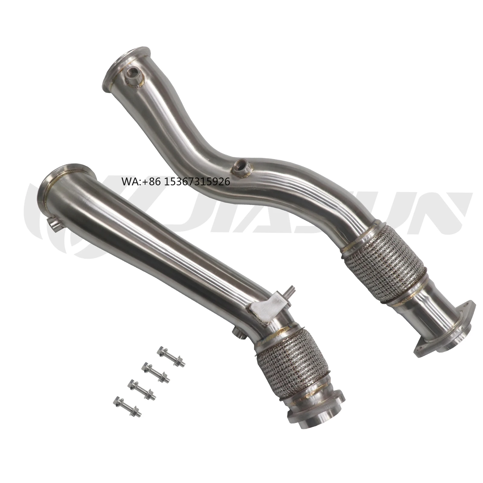 

High-Flow 304 Stainless Steel Downpipe F97 F98 S58B30A 3.0T 2019-2022 Straight Header Exhaust Pipes