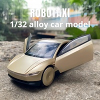 1:32 Tesla Robotaxi Pickup Alloy Car Model Simulation Huili Car Model Boy Metal Toy Car Ornament Gift
