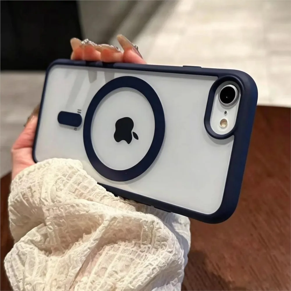 Magnetische Handyhülle für iPhone 16e 17e 16 17 18 Pro Max, kabelloses Laden, stoßfester Bumper, transparente Abdeckung