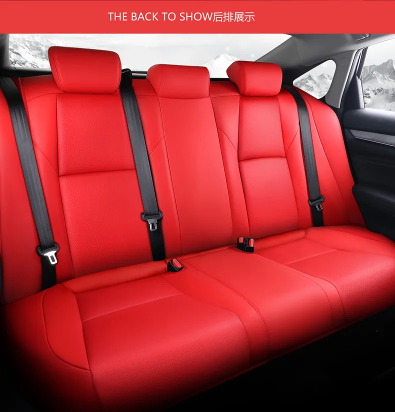 Fundas de asiento de coche con reposacabezas para Honda Accord, 9a generación, 2014, 2015, 2016, 2017, almohada de soporte para el cuello y la cintura