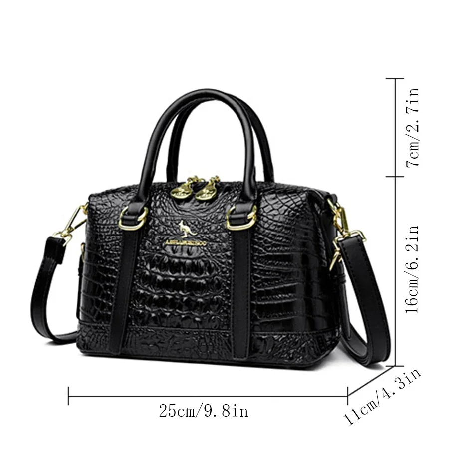 Luxury Designer Crocodile Stripe Fashion Tote Bag Women High Quality Crossbody Shoulder Bags 2024 New Ladies Purses and Handbags