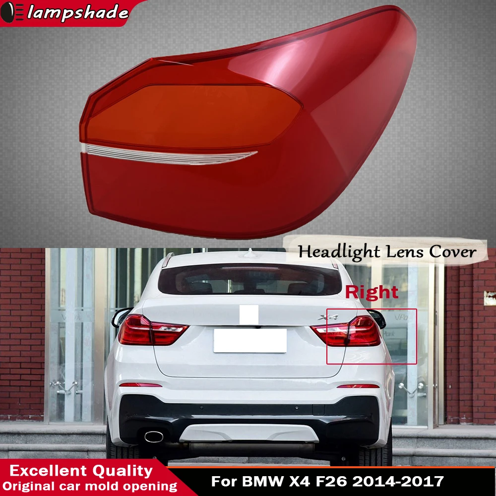 

Car Accessories Outer Taillight Shell Rear Signal Parking Lights Cover Plexiglass For BMW X4 F26 2014 2015 2016 2017