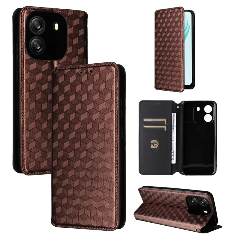 For Blackview Wave 6C Wallet Case Self-adhesive Flip PU Leather Phone Case For Blackview Wave6 C Magnetic Business Case