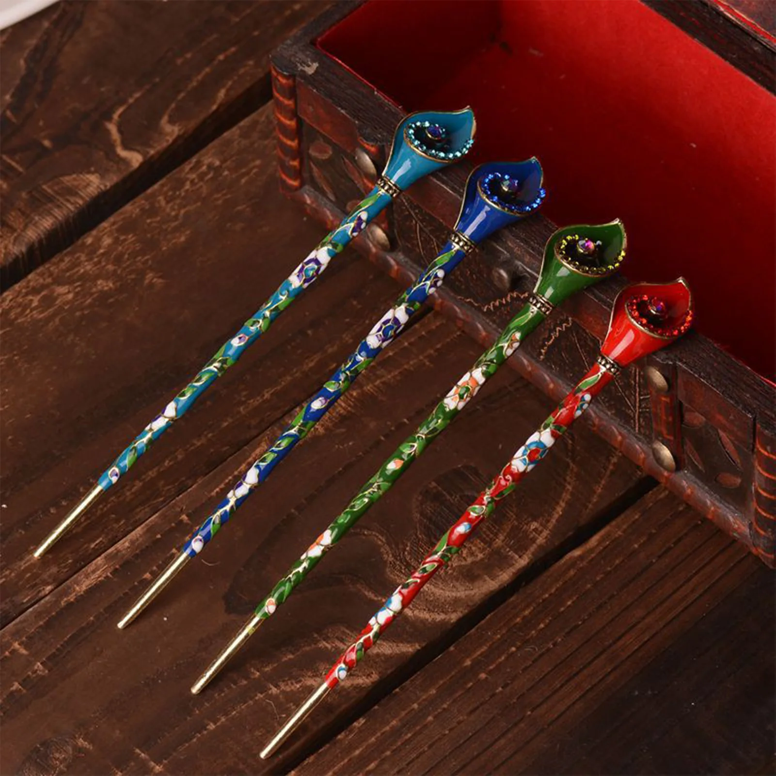 Vintage Chinese Style Hanfu Hair Stick Women Metal Hair Fork Hair Chopsticks Handmade Hairpin Woman Hair Jewelry Accessories