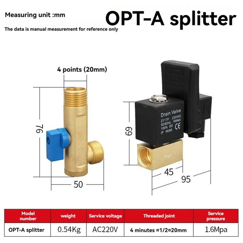 Electronic Drain Valve Air Compressor Filter Dryers Air Storage Tank Drain Cooler Separators Electromechanical Valve,A-A50M