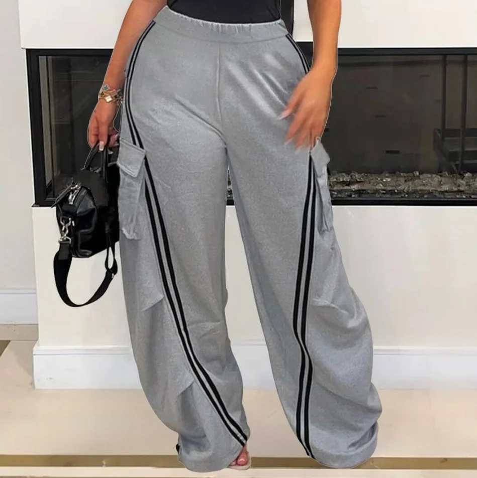 2025 Women Casual Joggers Tech Pants Fashionable and Casual Street Loose Straight Leg Pants for Women