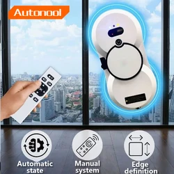 Electric Window Cleaning Robot with Water Spray and Mop Function for Glass Cleaning