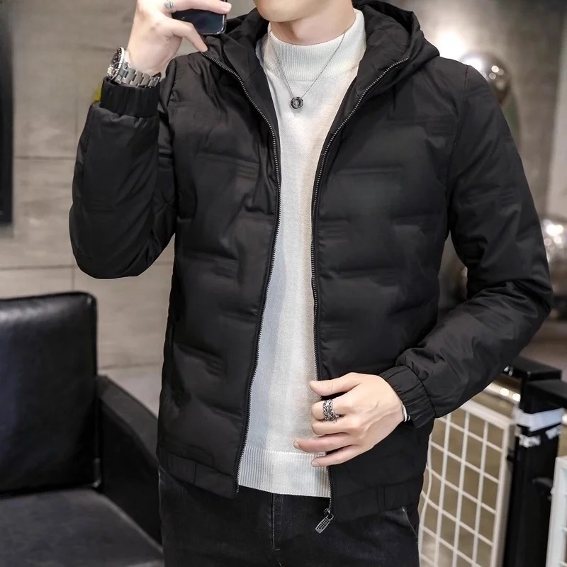 الرجال أسفل Jaet 2025 قبعة الشتاء الجديدة Inteated خفيفة الوزن الدافئة ort ملابس قطنية الرجال الشتاء Faion رقيقة معطف دافئ