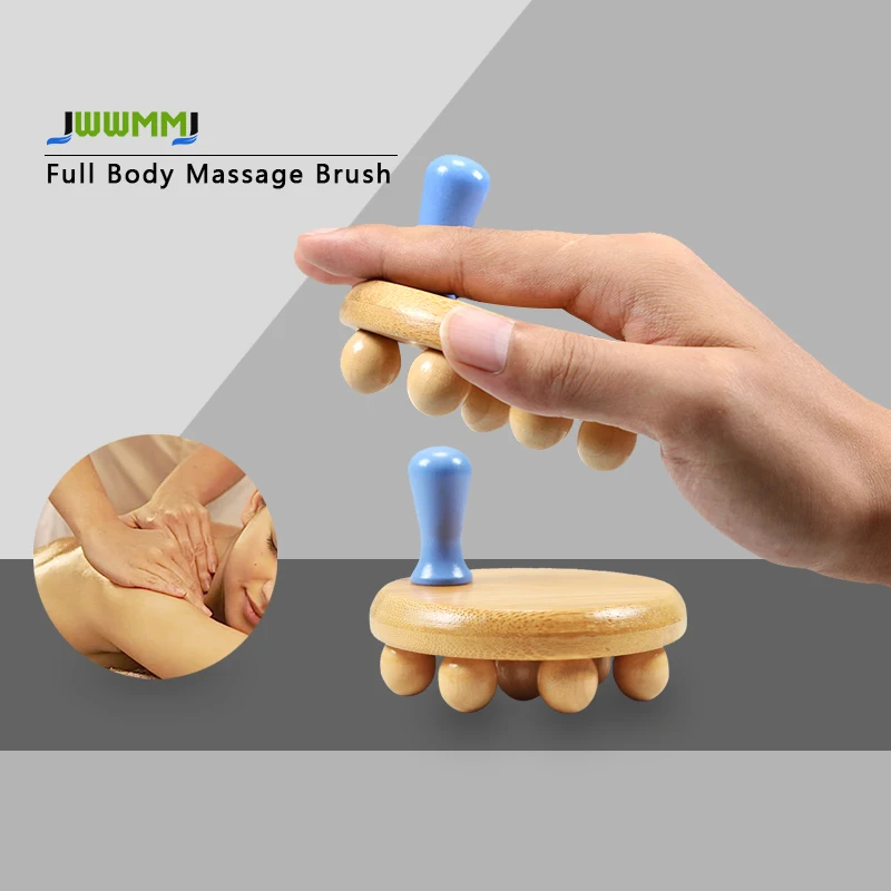 

1Pcs Wooden Mushroom Shape Manual Massager for Lymphatic Drainage Muscle Relief Therapy Wood Massage Tool