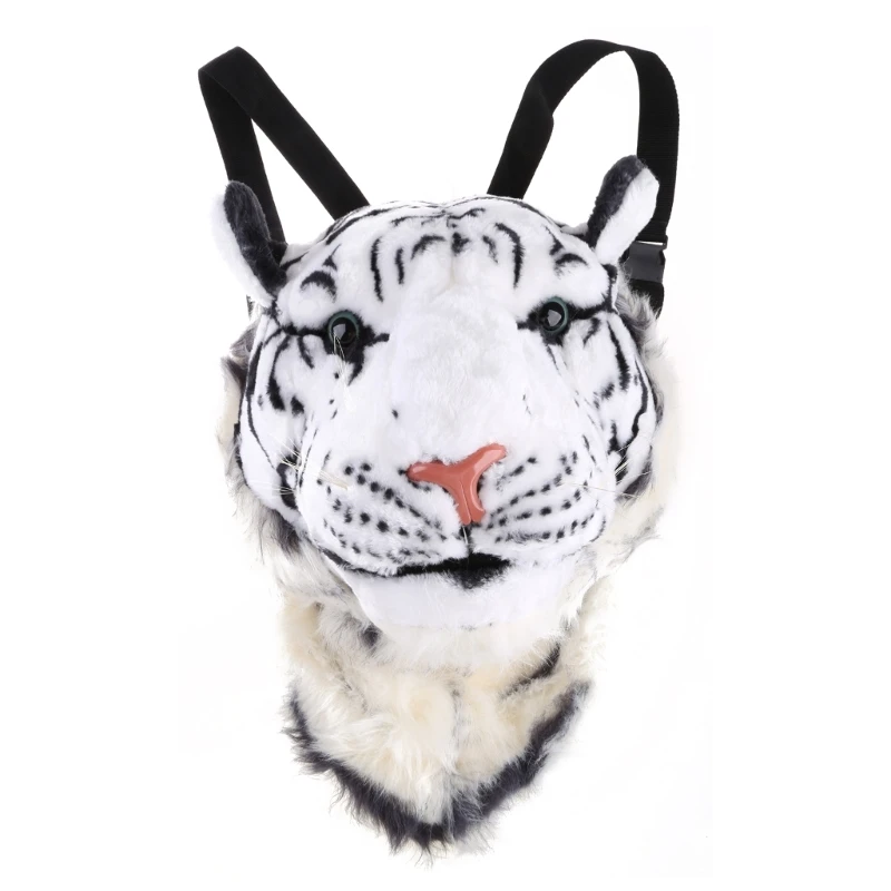 

Student School Bag Knapsack Tiger-Head Spoof Backpack Daypack