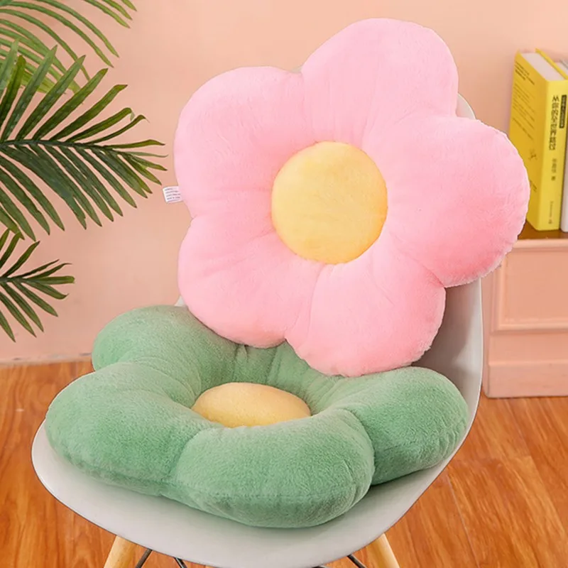 Flower Shape Recheado Travesseiro Almofada, Travesseiro De Pelúcia De Girassol, Pétala De Plantas, Brinquedos para Meninas, Home Decor, Office Gift, Novo