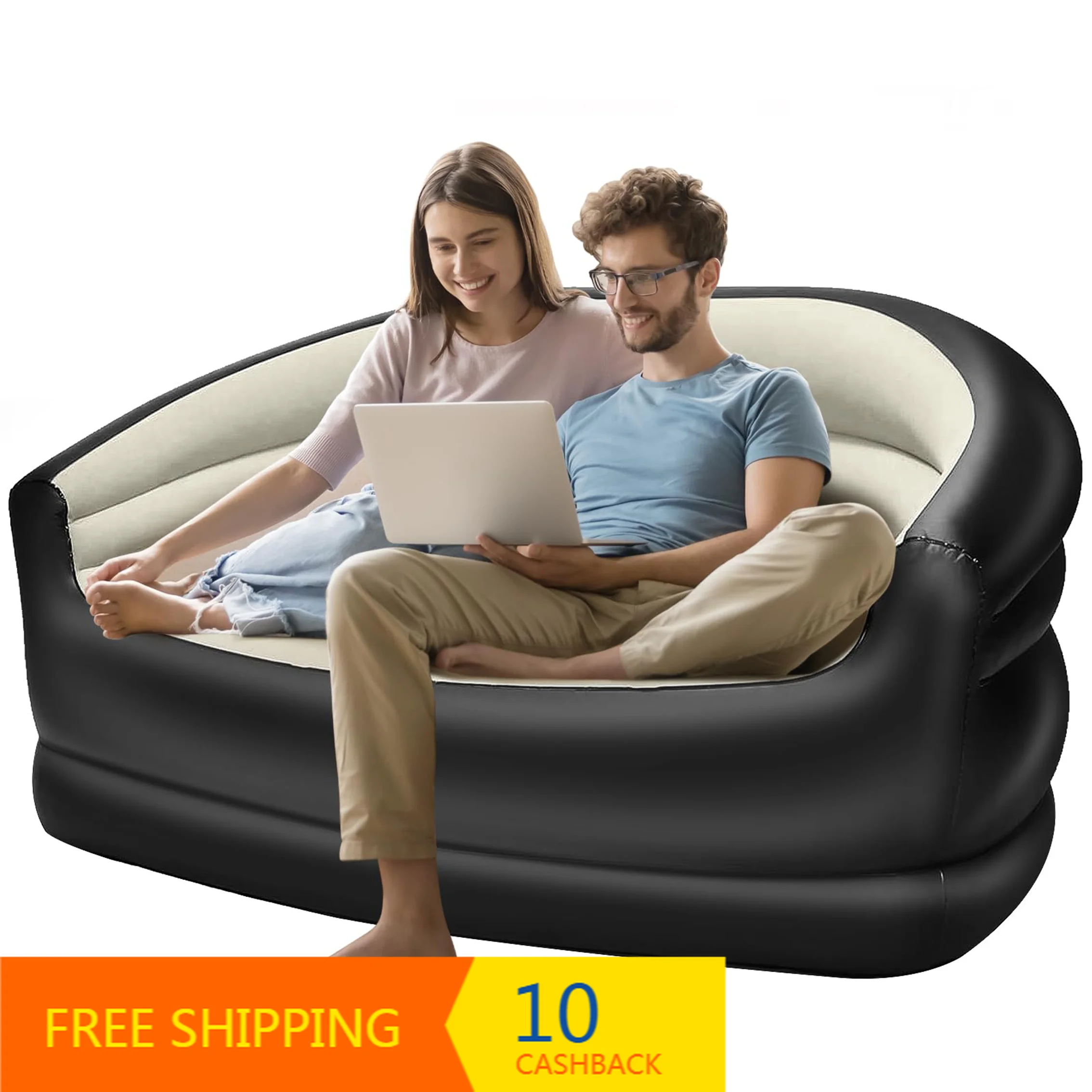 Ultralight PVC Topper Inflatable Sleeping Pad Convenient Portable Air Bed for Camping Backpacking Home Travel