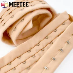 1Yard Meetee Bra 3 Rows Underwear Clip Shaper Hook & Tape Back Buckle Corset Waist Extender DIY Sewing Garment Accessories