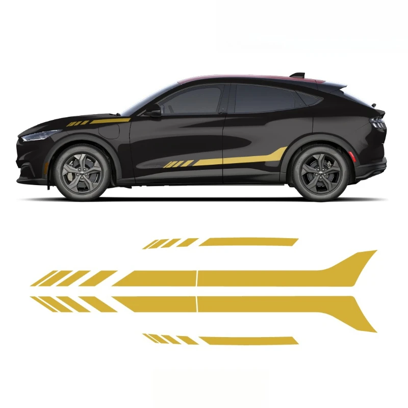 Car Vinyl Stickers For  Mach-E body Skirt Side Graphics customization sports fashion decal accessories