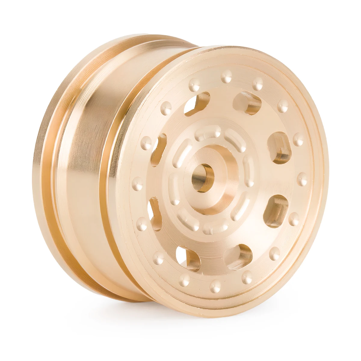 YSIDO Brass RC Crawler Model Parts Wheel Rim Hub 4Pcs Upgrade Set for AXIAL 1/30 SCX30 Ford Bronco JEEP WRANGLER JLU 4X4