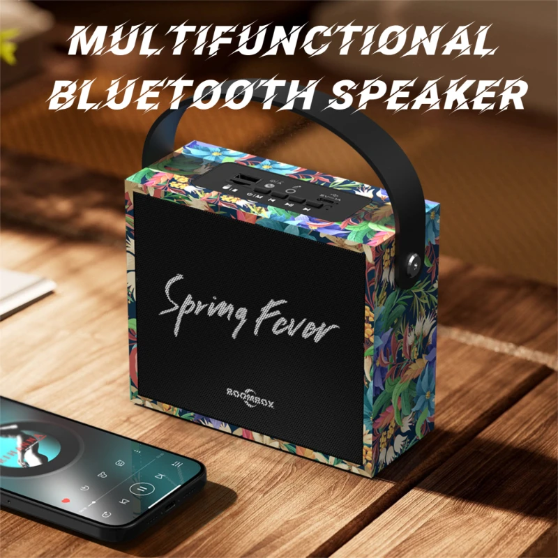 

Creative Bluetooth Speaker Portable Multifunctional Supports TF card U-disk AUX FM radio Microphone For Outdoor Karaoke Sports