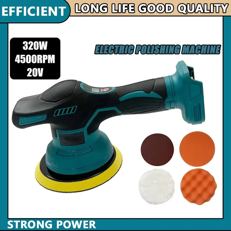 Passend für Makita 18V-20V Kabelloser Auto-Polierer 8-Gang Elektrische Wachs- und Reparaturmaschine Drahtloser Polierer