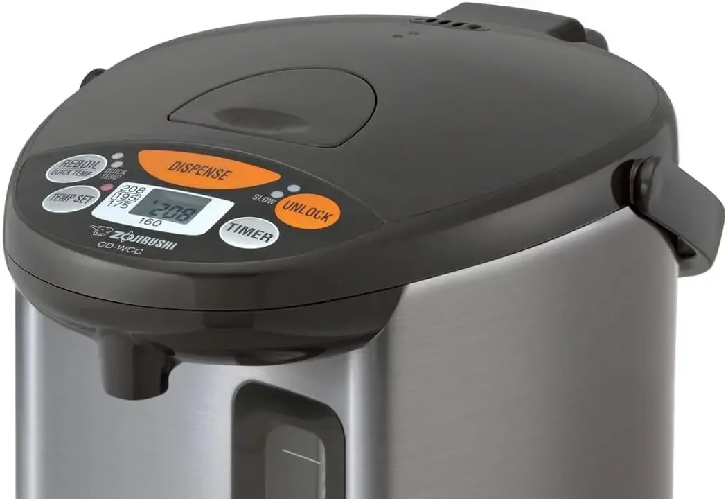 CD-WCC30 Micom Water Boiler and Warmer (101 oz, Silver Dark Brown) Optional Quick Temp Mode keeps water warm directly without