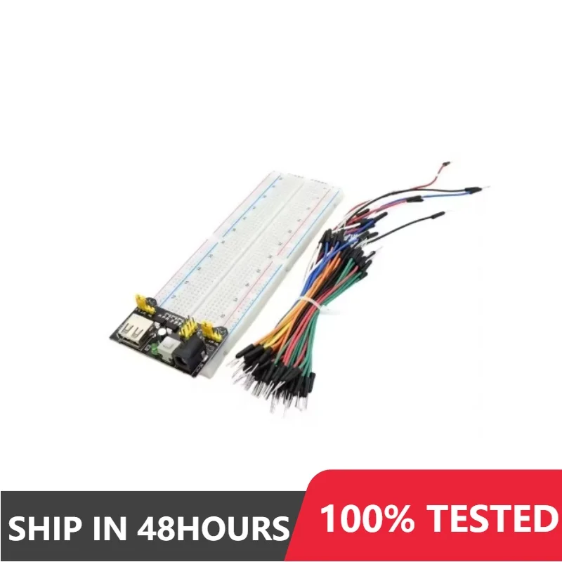 3.3V/5V MB102 Breadboard Power Module+MB-102 830 Points Prototype For Arduino kit +65 Jumper Wires Wholesale jumper wires