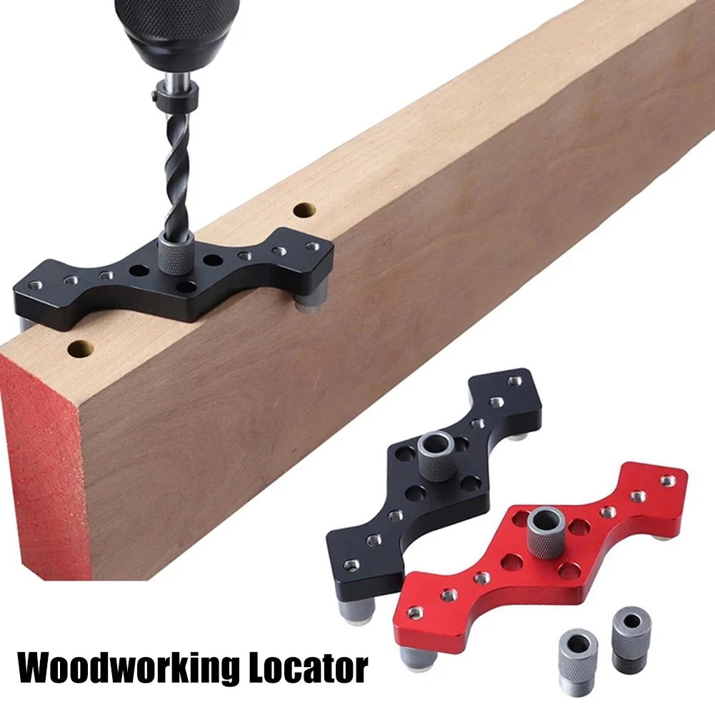 AAAAAStraightHolePositioner6/8/10mm Dowelling Self Centering Drill Guide Kit Woodworking Punch Locator Wood Tenon Hole Opener