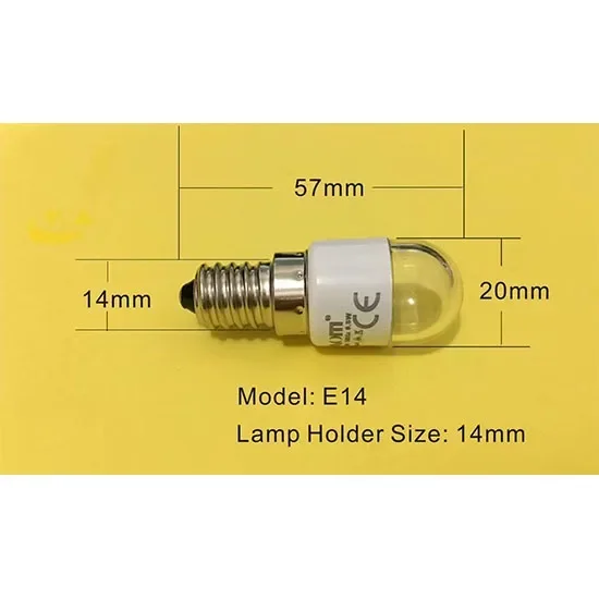 1PCS LED Light Bulbs for Singer Home Sewing Machine 0.8W 230 Volts Push In Type LED-BA15D110V E12 E14 B15