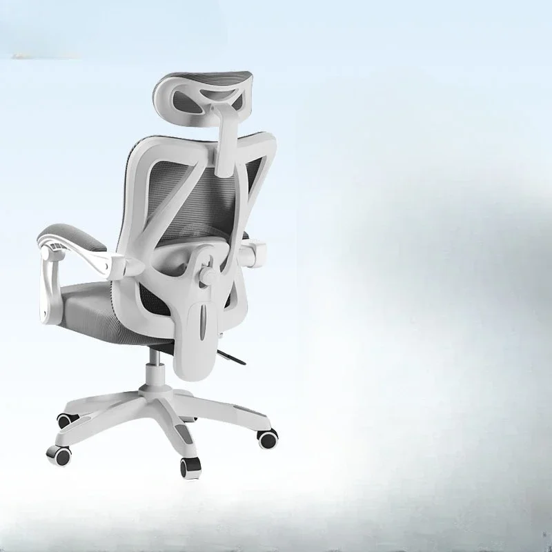 Ergonomische Gaming-bureaustoel met hoge rugleuning Computerstoel Fauteuil Verstelbare lumbale hoofdsteun Mesh Draaibare rolstoel Home Gamer