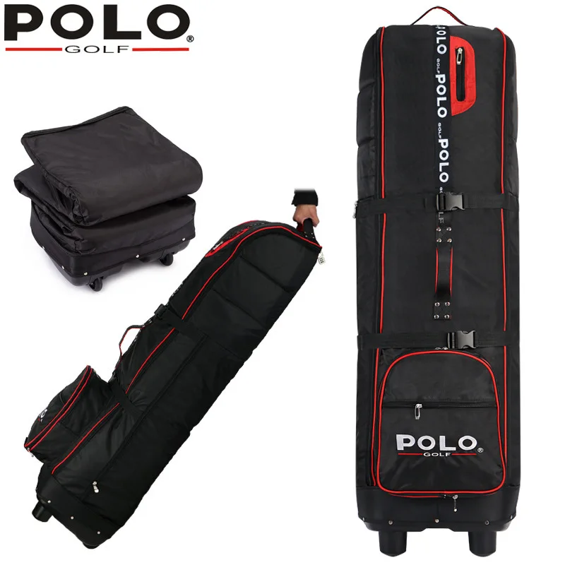 Golf Travel Plane Bags with Wheel Foldable Golf Club Travel Cover for Airlines Thickened Large capacity Golf Aviation Bag