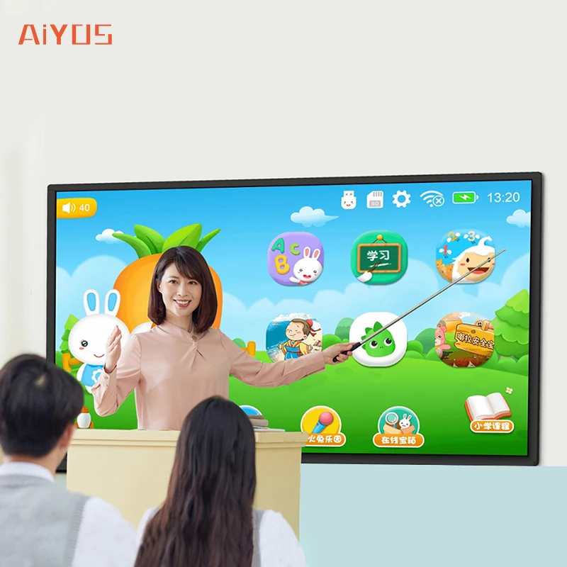 75 Inch UHD IPS RAM 8GB RAM128GB Core I3 RJ45 Education Training Smart Digital Interactive Whiteboard