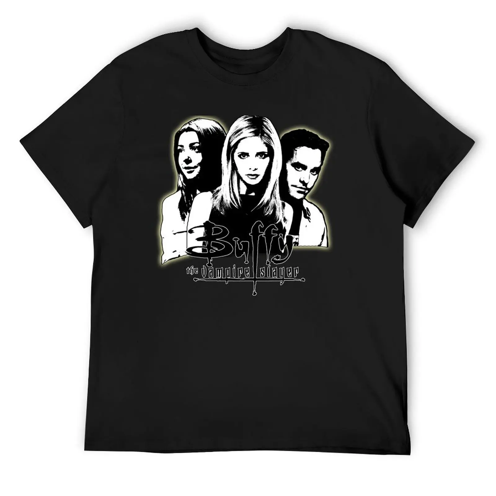 

A Trio of Scoobies (Willow, Buffy & Xander) T-Shirt quick drying anime plus size tops tops Men's cotton t-shirt