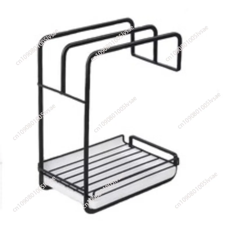 

Пробивная кухонная стойка для хранения, клейкая со сливным поддоном, кухонная стойка для сливной тряпки, настенный держатель для губки, столешница