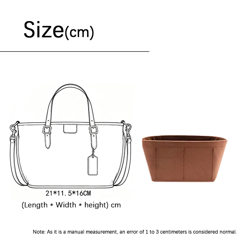 EverToner DuPont Paper Waterproof Lightweight Original Velvet Liner Insert Shaper for Co-ch Taxi 21 Small Basket Bag