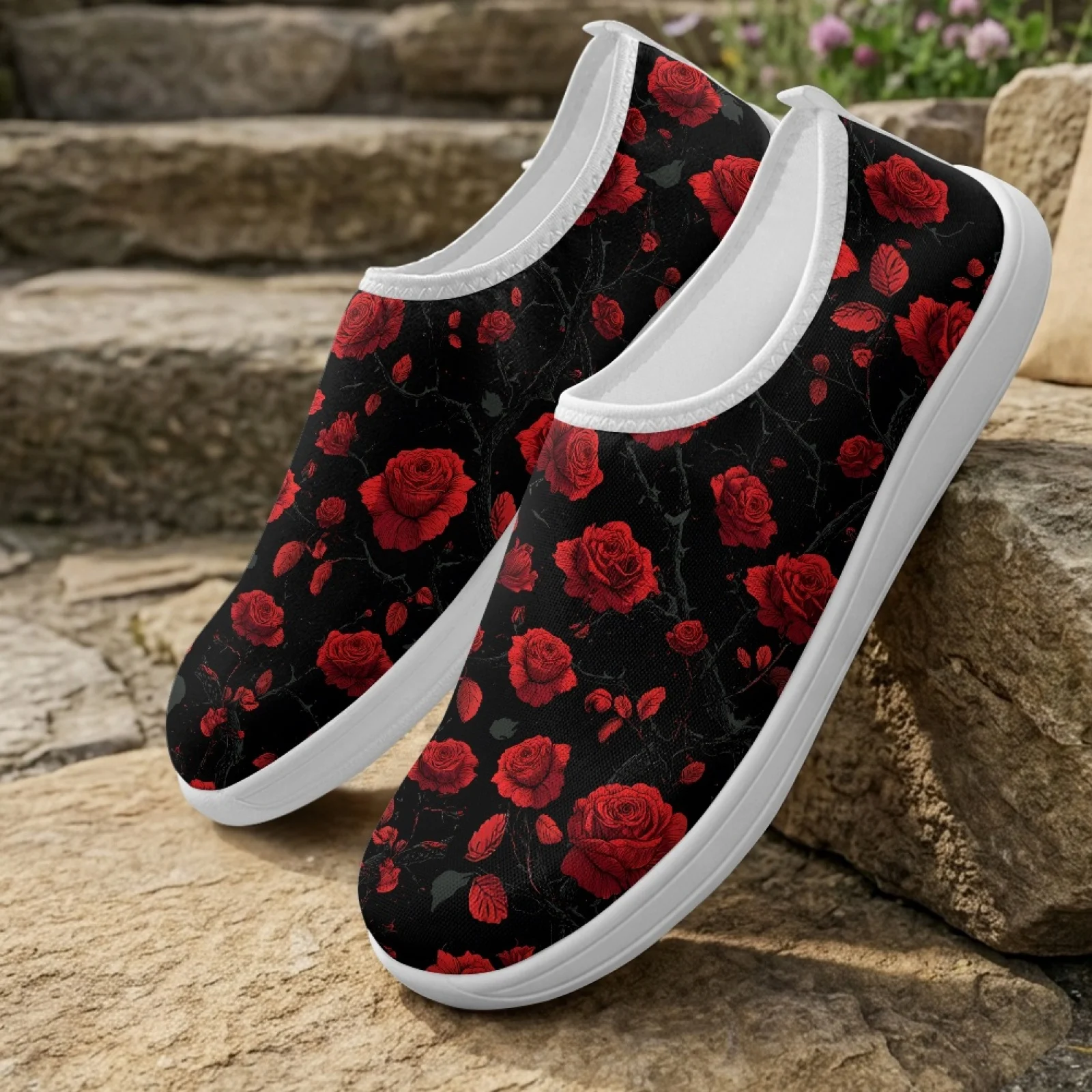 XIXIRIMIDO Women's Slip-on Wide-toed Shoe Nurse Shoes Men's Sneakers and Casual Shoes Zapatillas de Mujer Tenis Feminino Rose