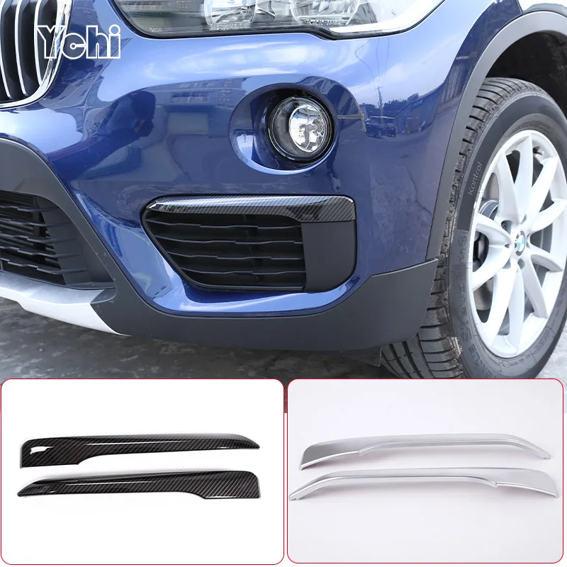 Car Styling for BMW X1 F48 2016 2017 2018 2019 Front Fog Light Lamp Eyelid Stripe Cover Trim Car Exterior Accessories 2 Style