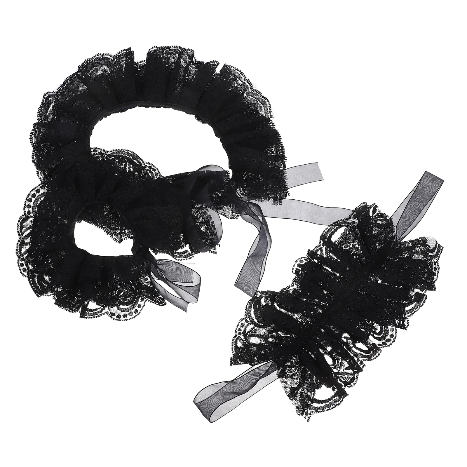 

Wrist Retro Scarf Hand Sleeves Women's Polyester Collar Cuffs for Wedding Dress