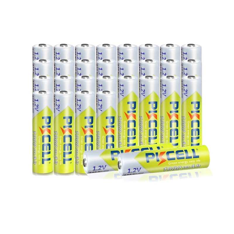 

30PC PKCELL Ni-MH AAA Rechargeable Battery 1.2V 1000mAh AAA Batteries 1000 circle times for Toys Remote control batteries