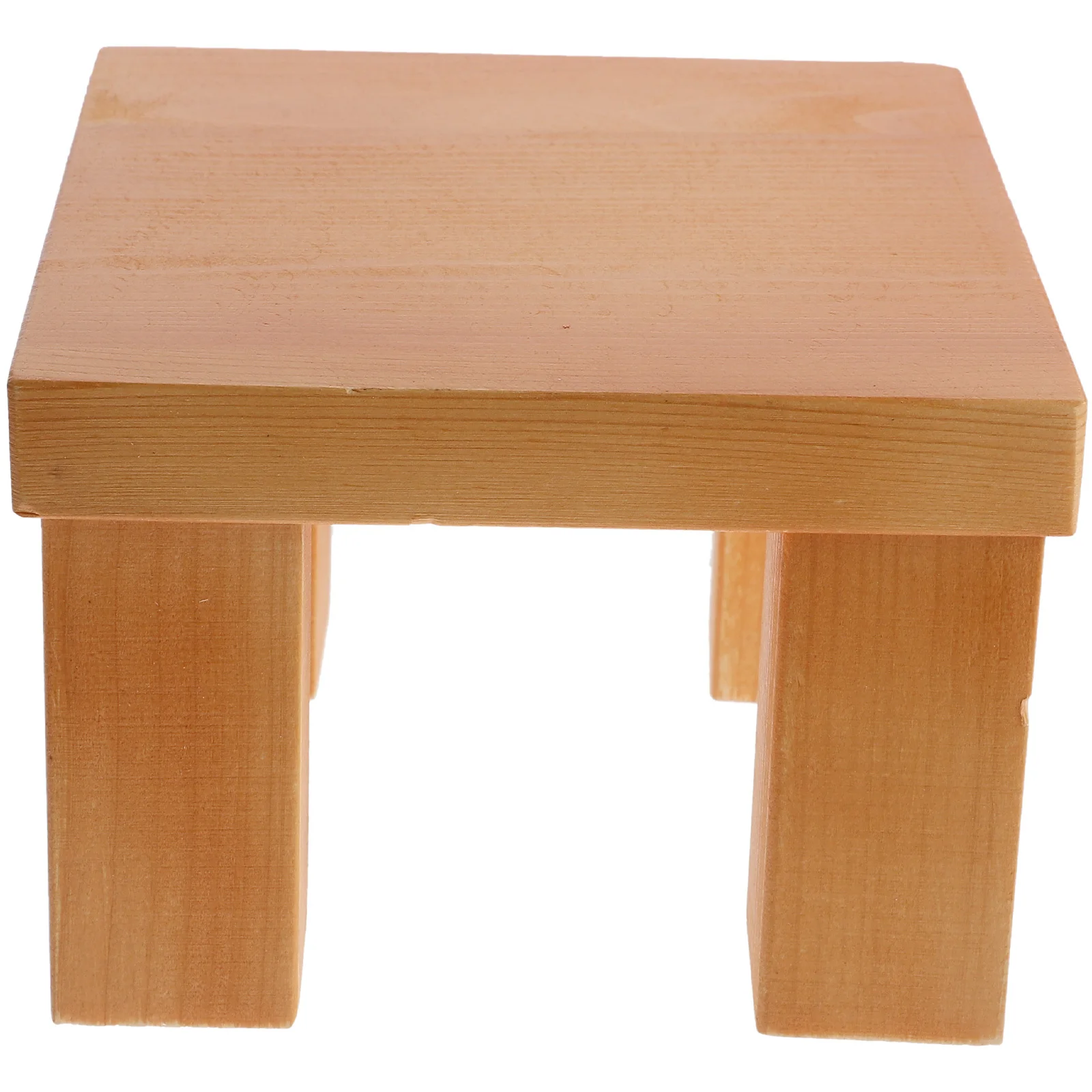 

Miniature Wooden Stool 14Cm X 14Cm X 10Cm Lightweight Bench For Photography Props Decorative Plant Display Stand