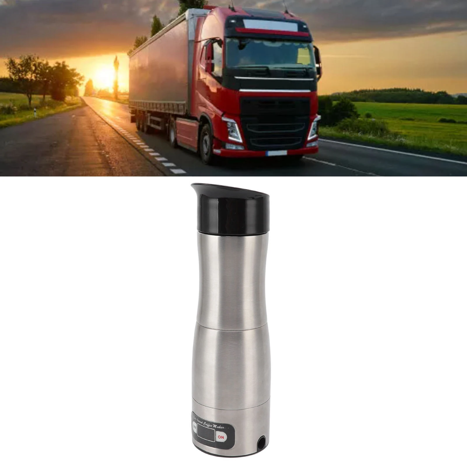 

Coffee Machine with 12V 24V Cigarette Lighter Portable Coffee Maker Electric Coffee Machine Portable Coffee Maker for Car Travel