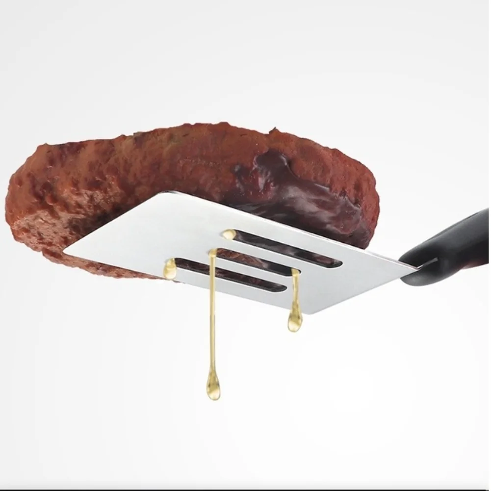 Stainless Steel Spatula Set with Comfortable PP Handles and Precision Slanted Edges for Cooking Baking and Grilling